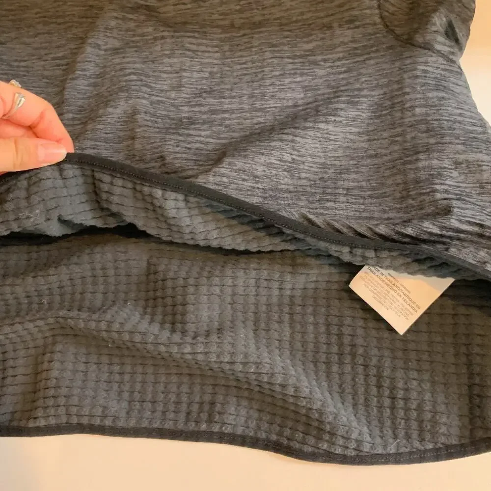Nike Top Womens L Large Charcoal Element Sphere Thumbholes Mitten Cuff Half Zip